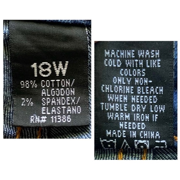 Medium Rise Blue Jean Shorts with Stretch and Embellished Back Pockets - Picture 4 of 8